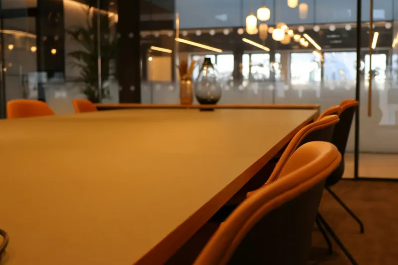 Boardroom with leather chairs